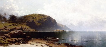 湖池の滝 Painting - グランド マナン沖のモダンなビーチサイド アルフレッド トンプソン ブライチャーの風景